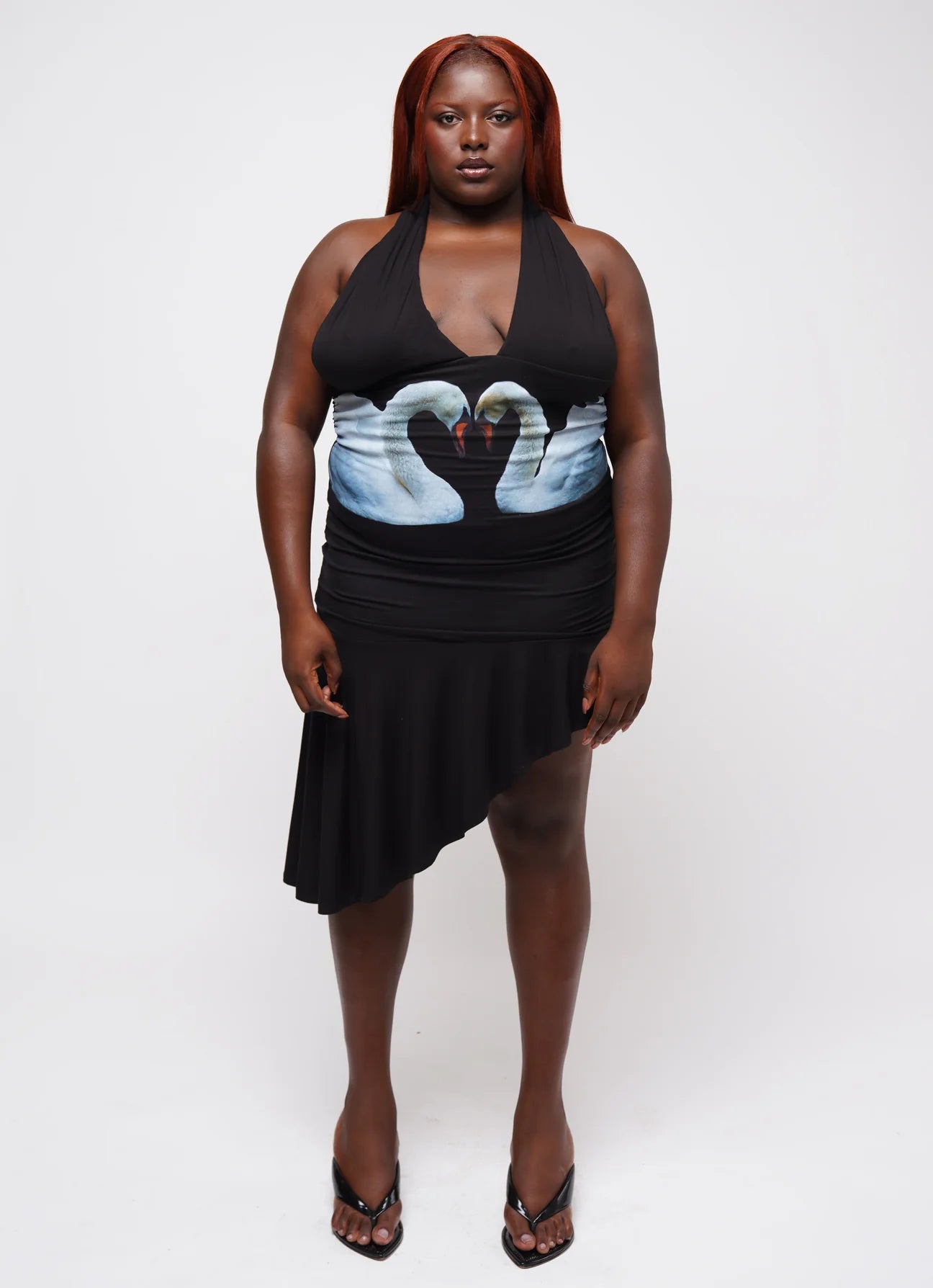 Tyler McGillivary Swan Halter Dress