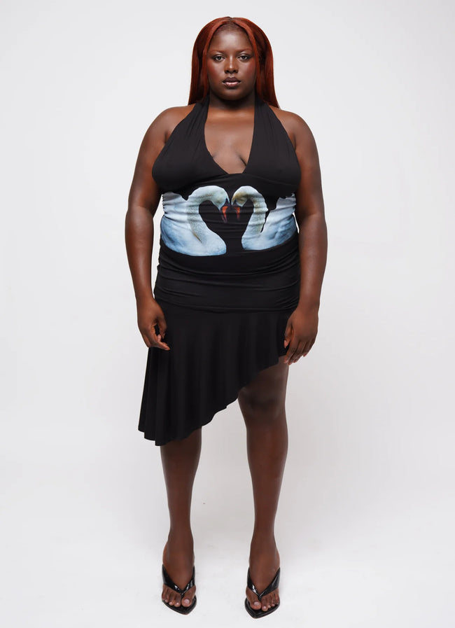 Tyler McGillivary Swan Halter Dress