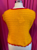 Hand-crocheted Hot Dog Party Top