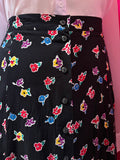 Sag Harbor Floral Button Midi Skirt