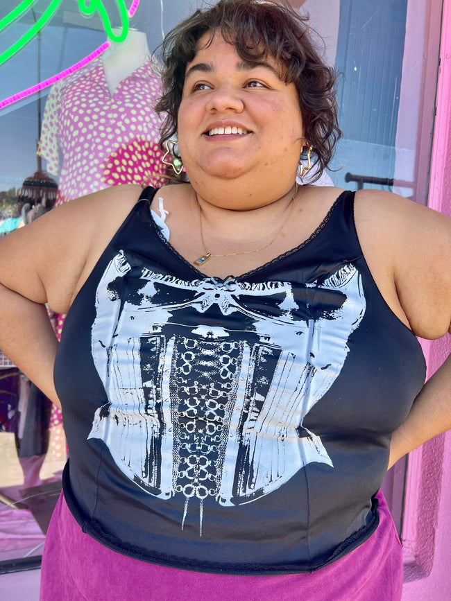 NWT Upcycled Corset Top - fits like a 1X/2X