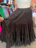 Black Tiered Witchy Maxi Skirt