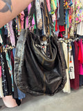 Y2K Leather Bag with O-Rings