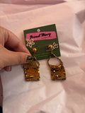 Rare Vintage Chain Link Purse Earrings
