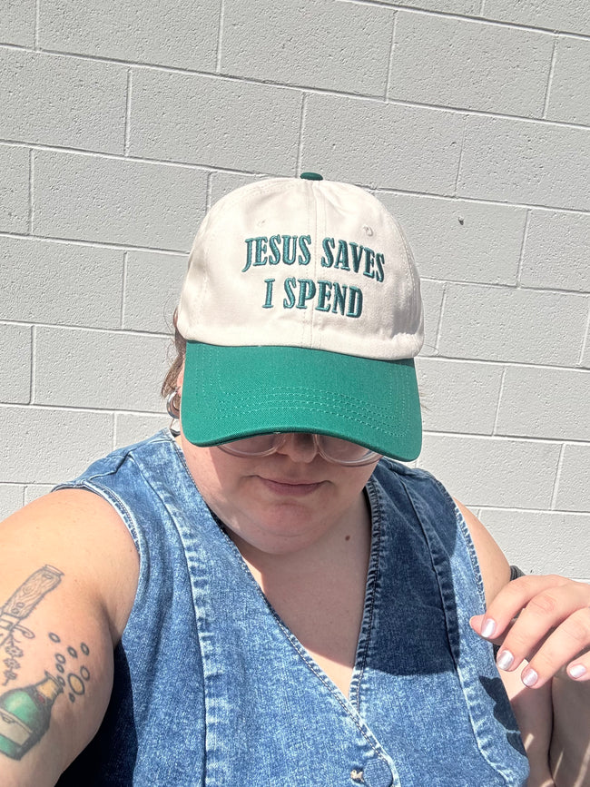 Jesus Saves I Spend Cap