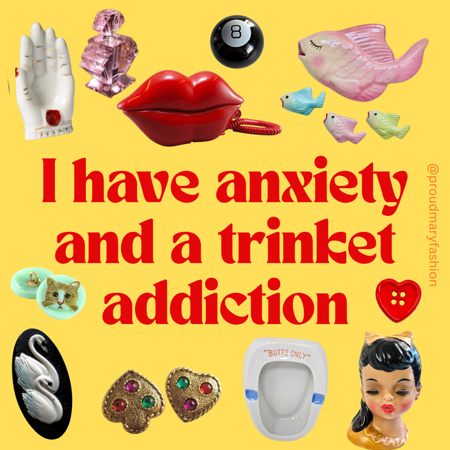 Anxiety and Trinkets Sticker