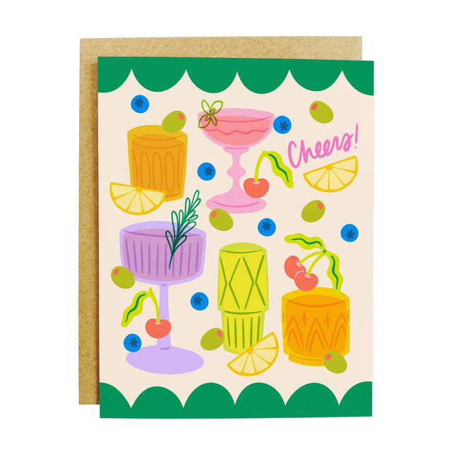 Vintage Cocktails Cheers Card