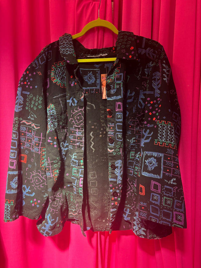 Vintage Embellished Shacket - 3X/4X