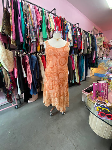 Handmade Vibrant Floral Maxi Skirt - Size 2X-4X