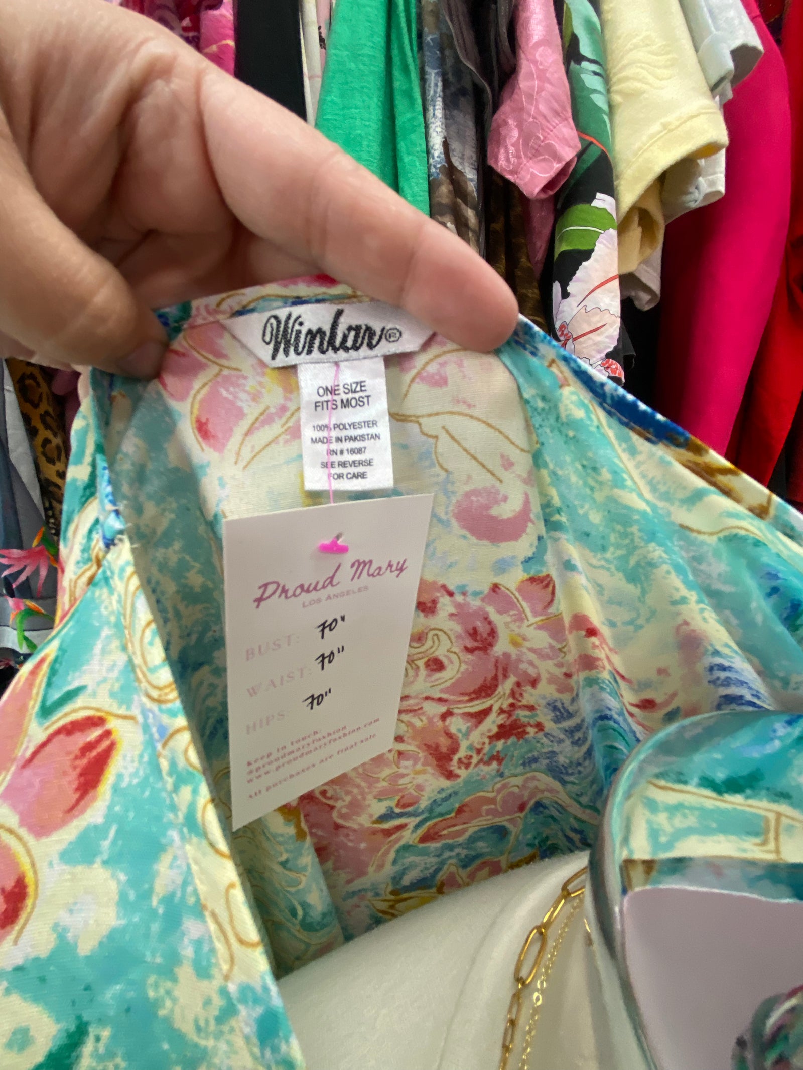 80s Beachy Floral Caftan