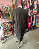80s Classic Shoulder Pad Sheer Sleeved Dress
