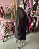 80s Classic Shoulder Pad Sheer Sleeved Dress