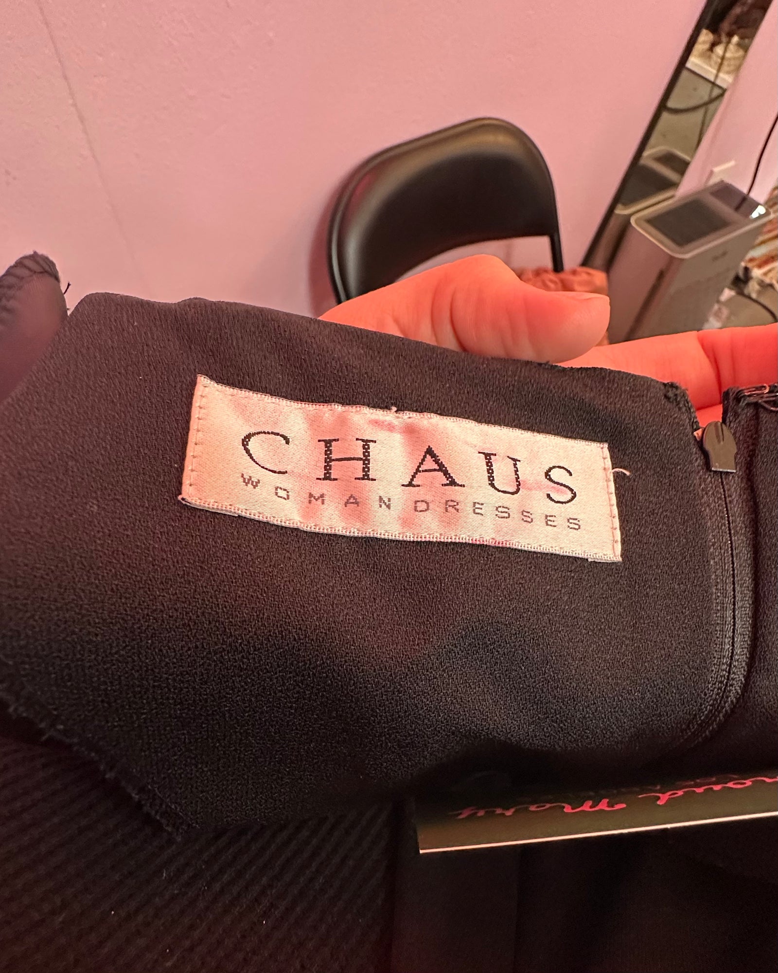 80s Classic Shoulder Pad Sheer Sleeved Dress