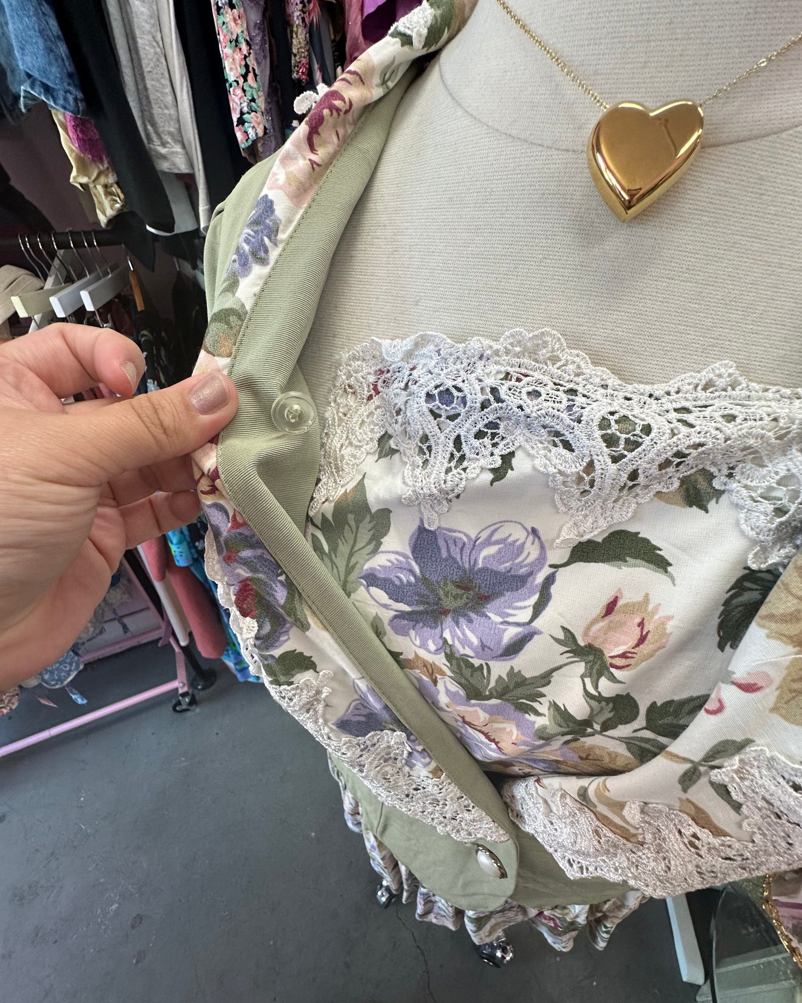 90's Floral Blazer and Pleated Skirt Set