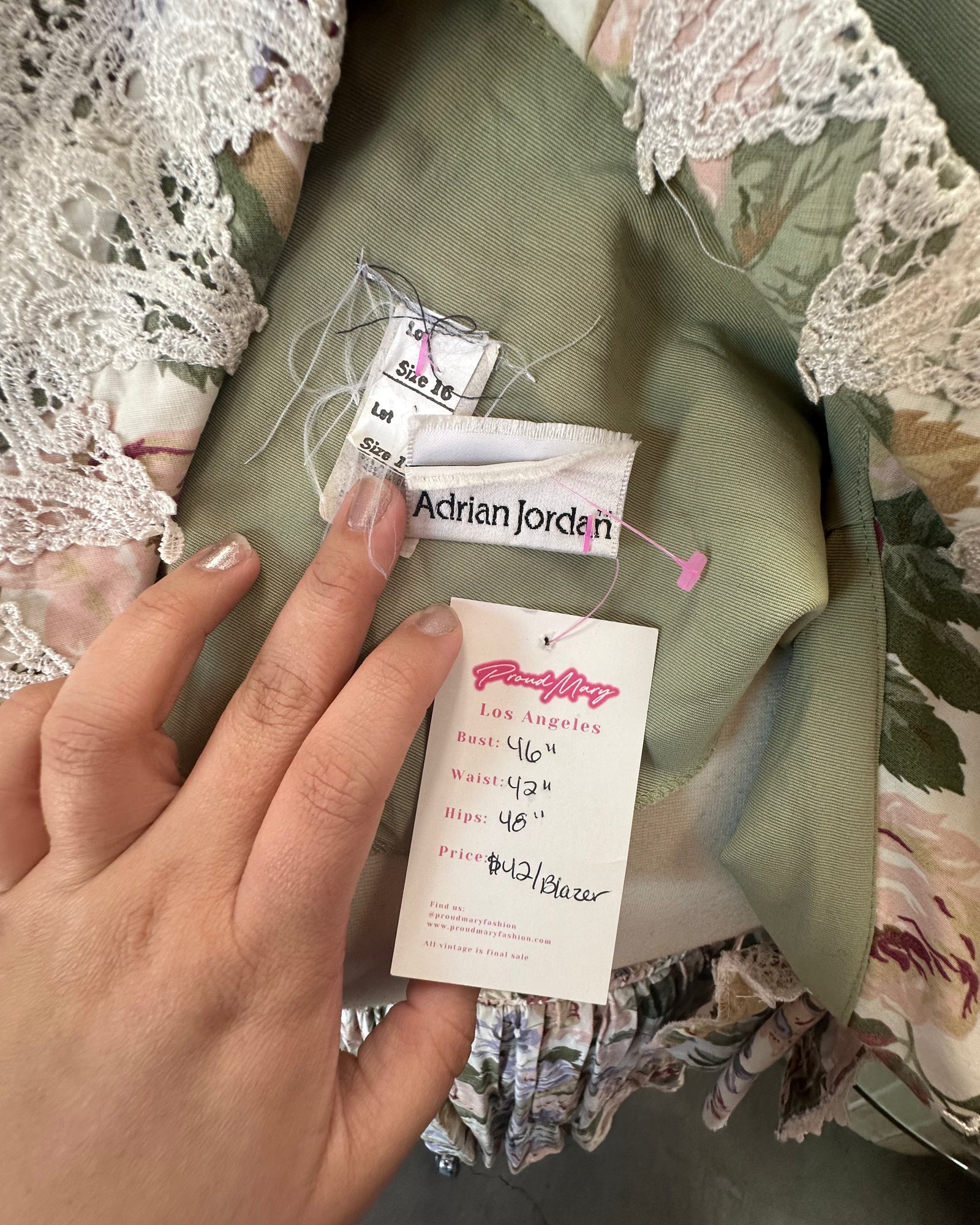 90's Floral Blazer and Pleated Skirt Set