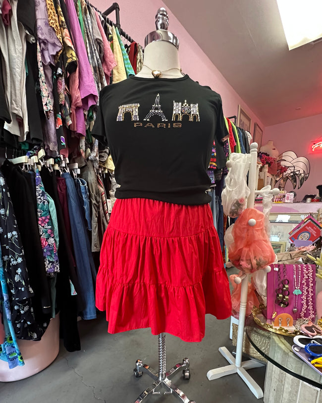 Solid Color Tiered Skirts