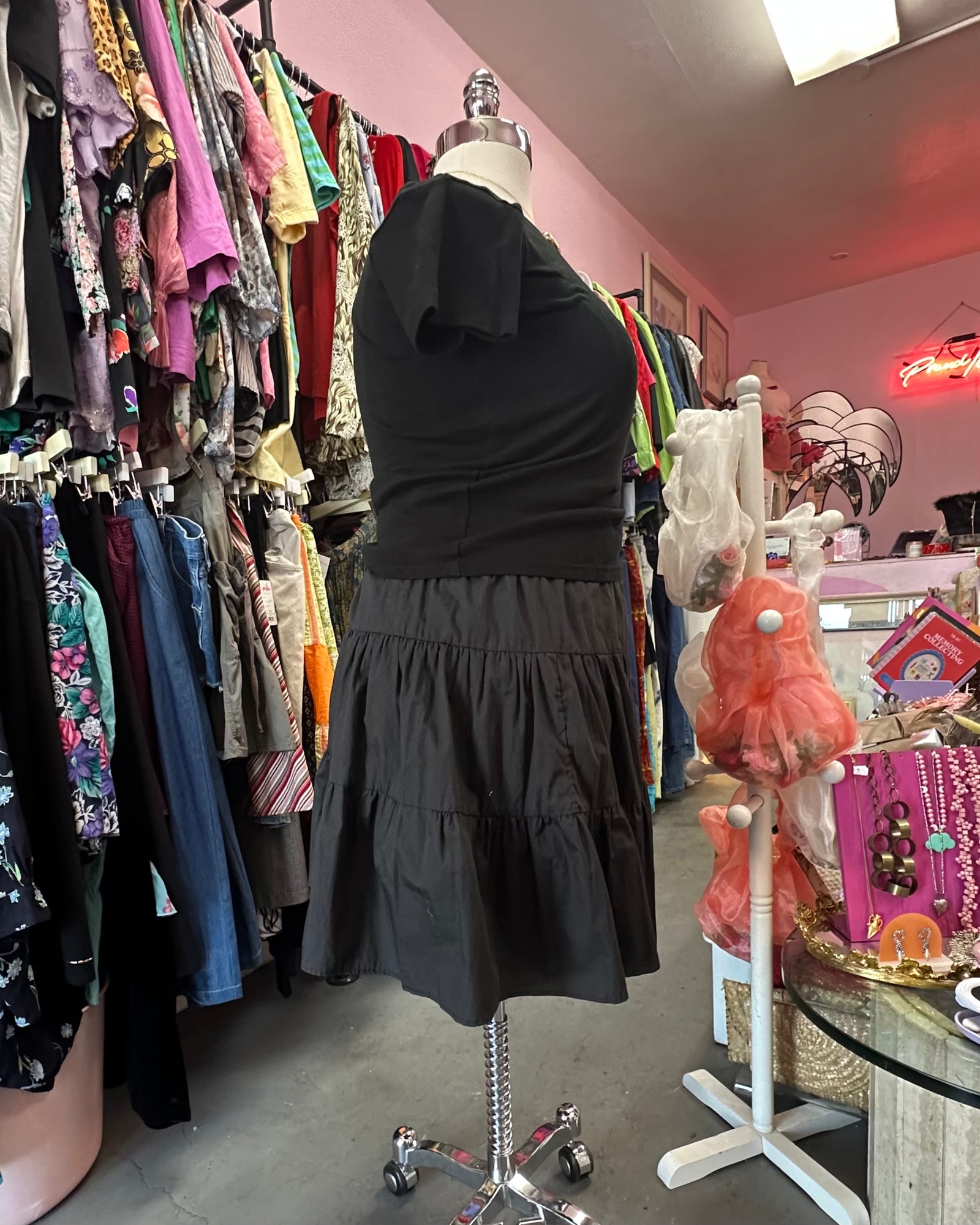 Solid Color Tiered Skirts