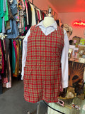 100% Cotton Tartan Jumper Dress - 2X