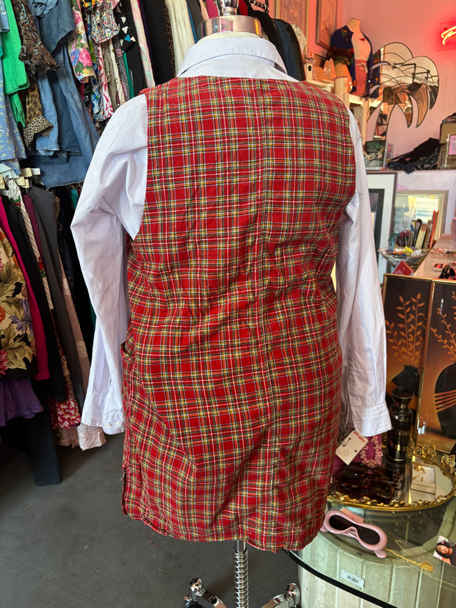 100% Cotton Tartan Jumper Dress - 2X