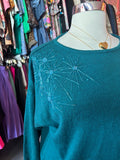 1980's Teal Sweater Dress - 2X - 5X