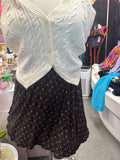 90's Vintage Cropped Sweater Vest - 2X - 4X
