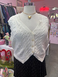 90's Vintage Cropped Sweater Vest - 2X - 4X