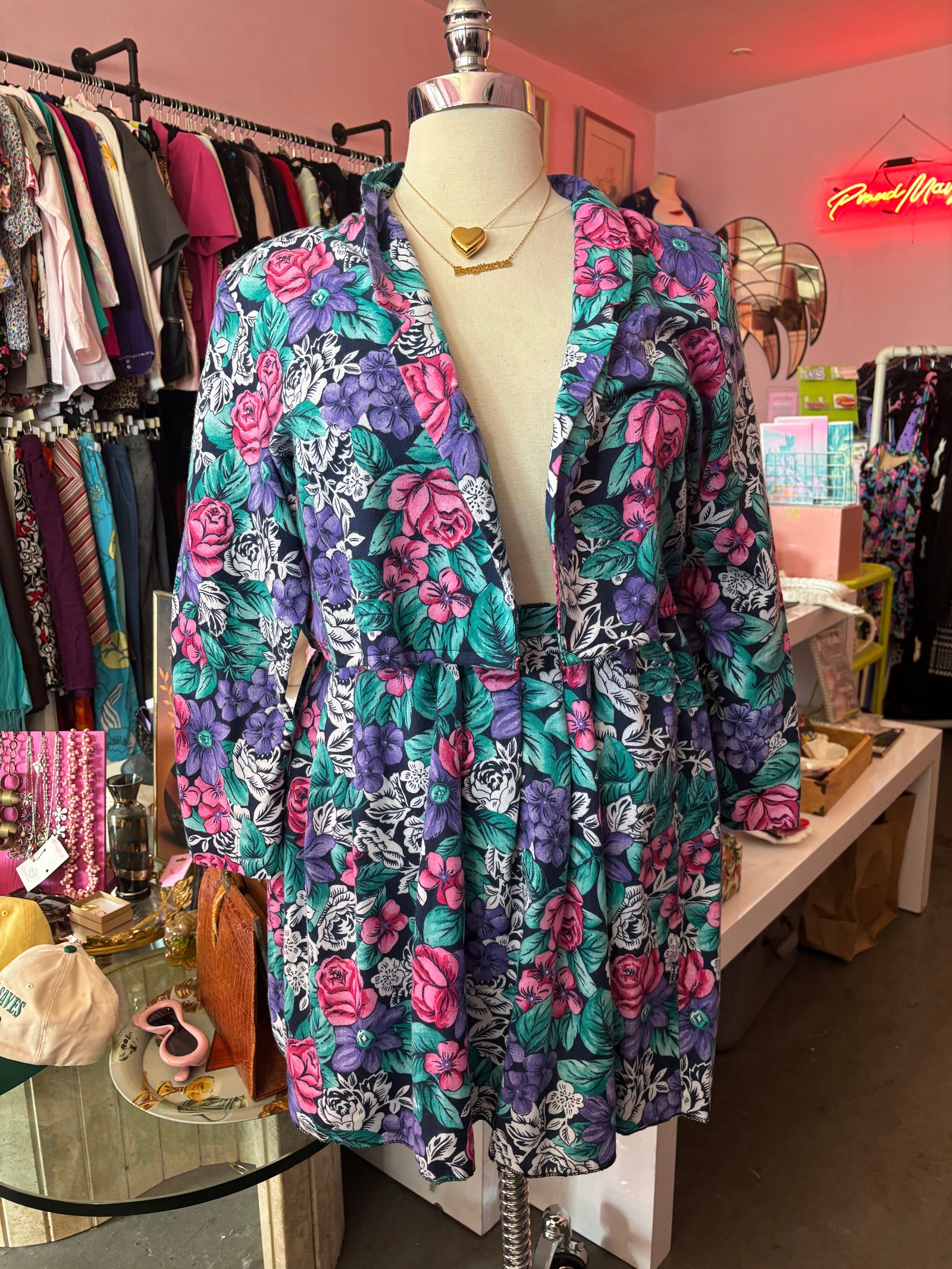 Altered Vintage - 80s Mixed Floral Skirt Set