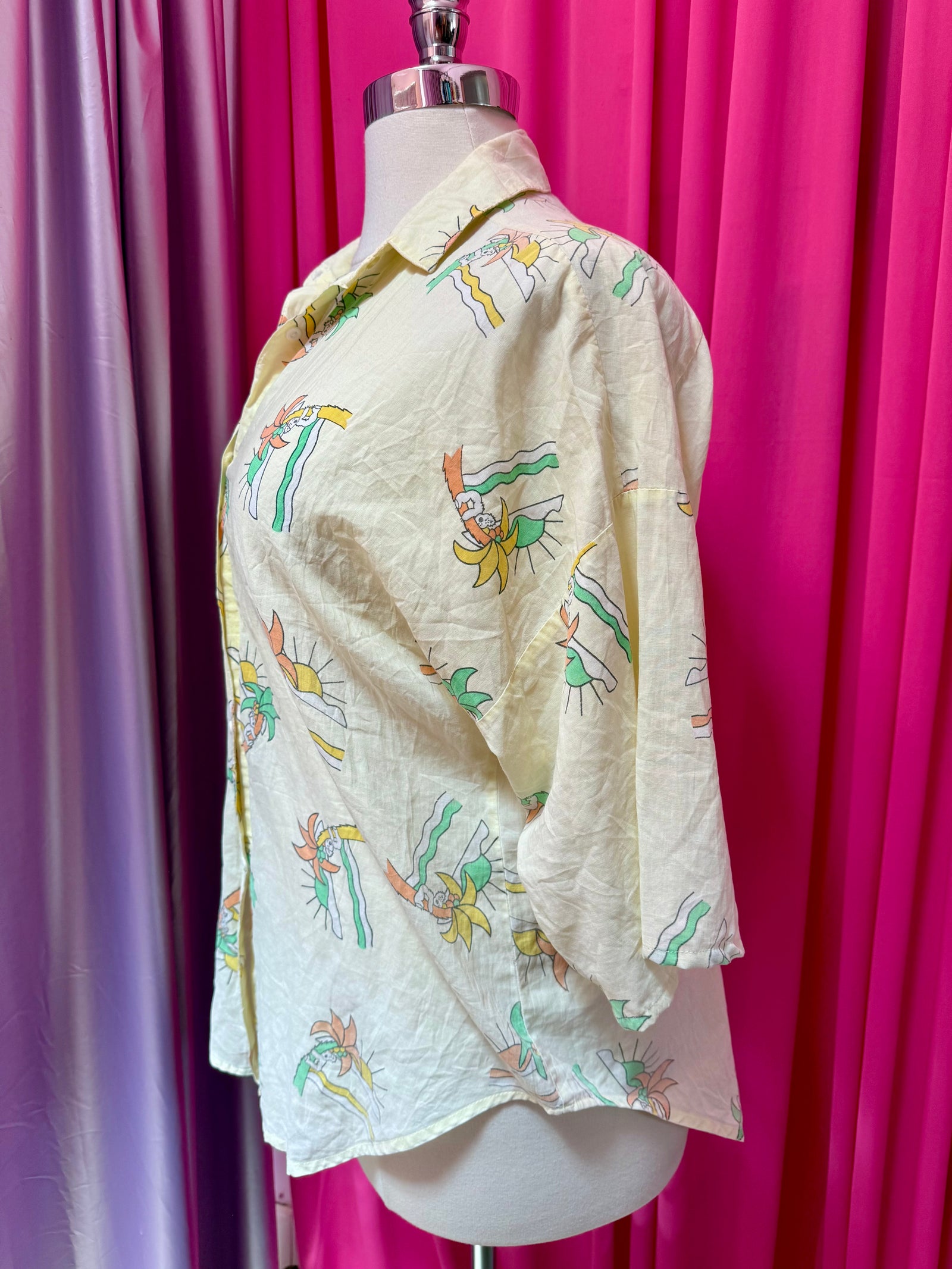 Repaired Vintage Koalas by the Ocean Button Up