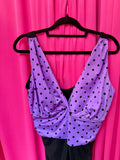 Purple Polka Dot One Piece Swimsuit