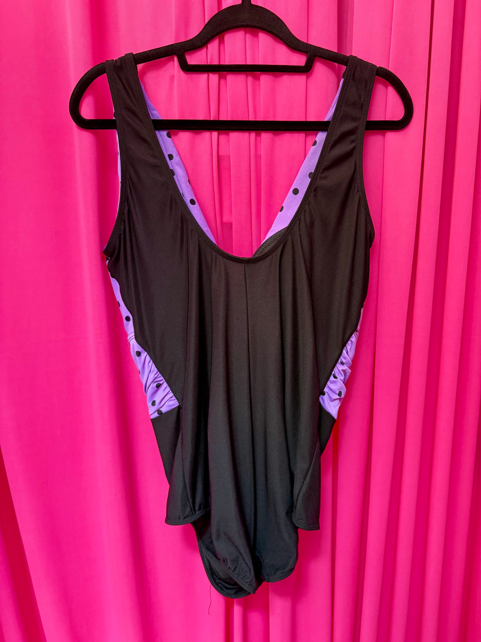 Purple Polka Dot One Piece Swimsuit