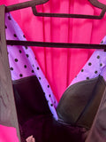 Purple Polka Dot One Piece Swimsuit