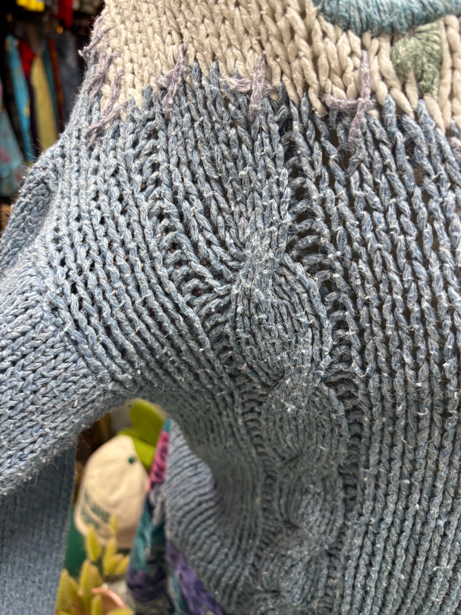 Blue Baby Cropped Sweater - Size Large - 2X