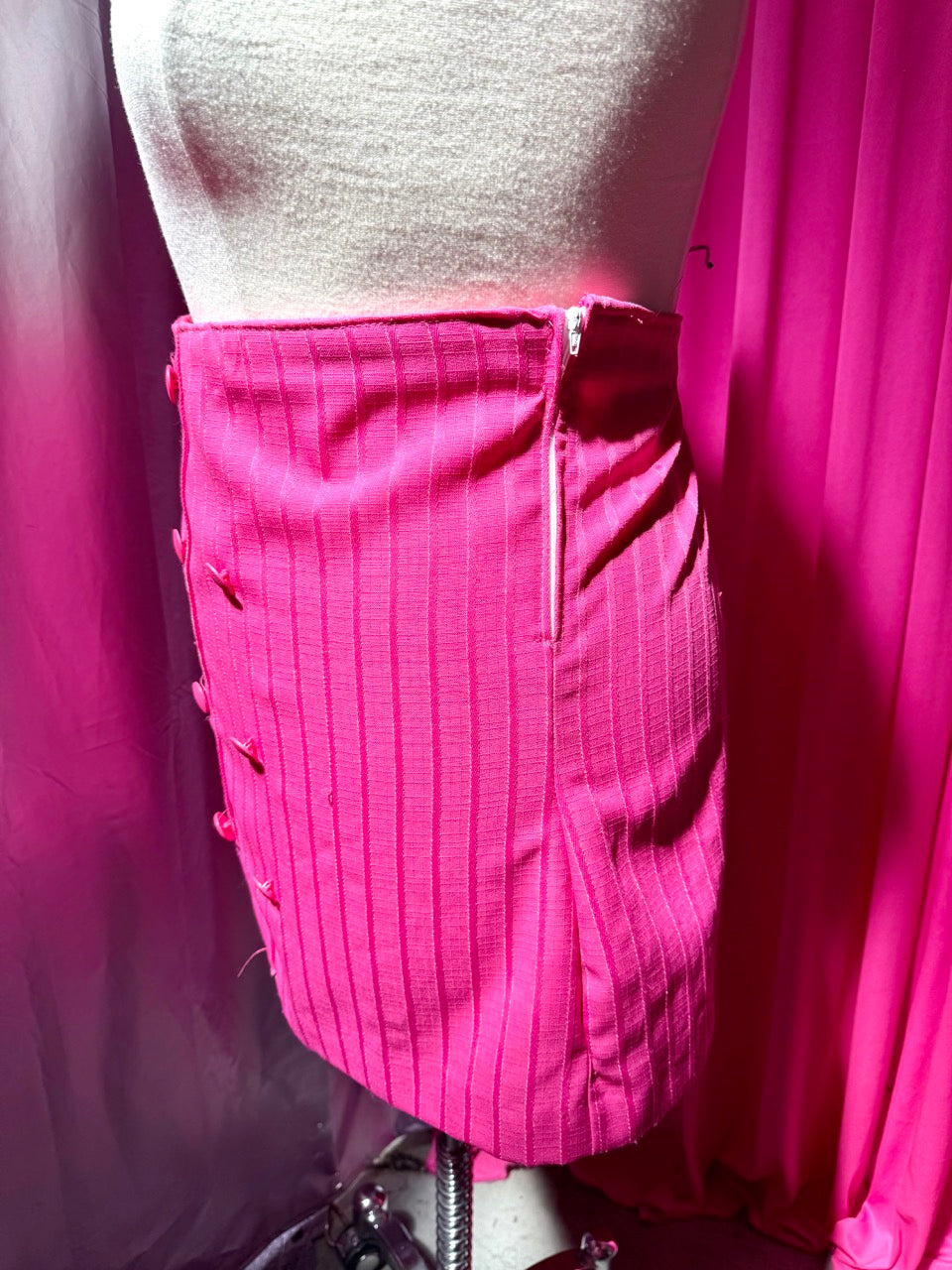 Altered Vintage Business Barbie Pin Stripe Skirt Set