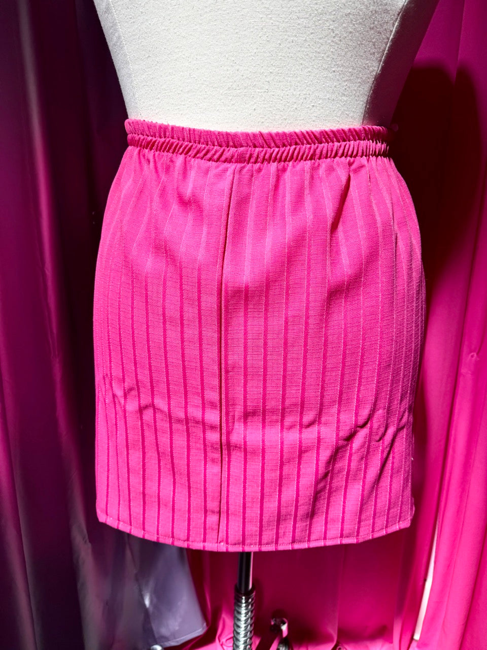 Altered Vintage Business Barbie Pin Stripe Skirt Set