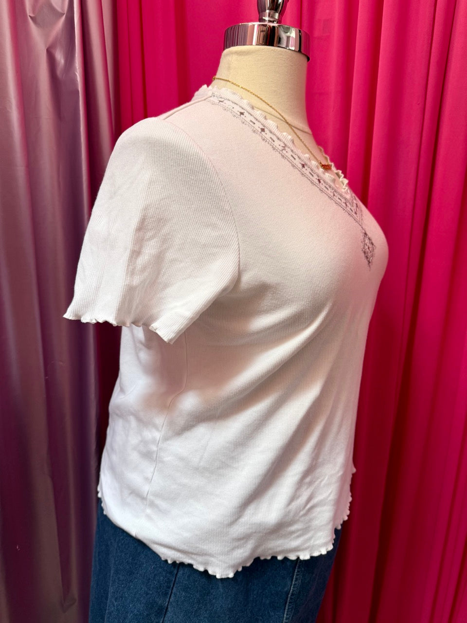 Tiny Sparkle Ribbed Top - XL (fits larger)