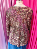 Damask Paisley Sheer Blouse - 30/32