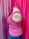Lilac and Lace Sleeveless Top - XL (fits larger)