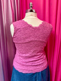 Lilac and Lace Sleeveless Top - XL (fits larger)