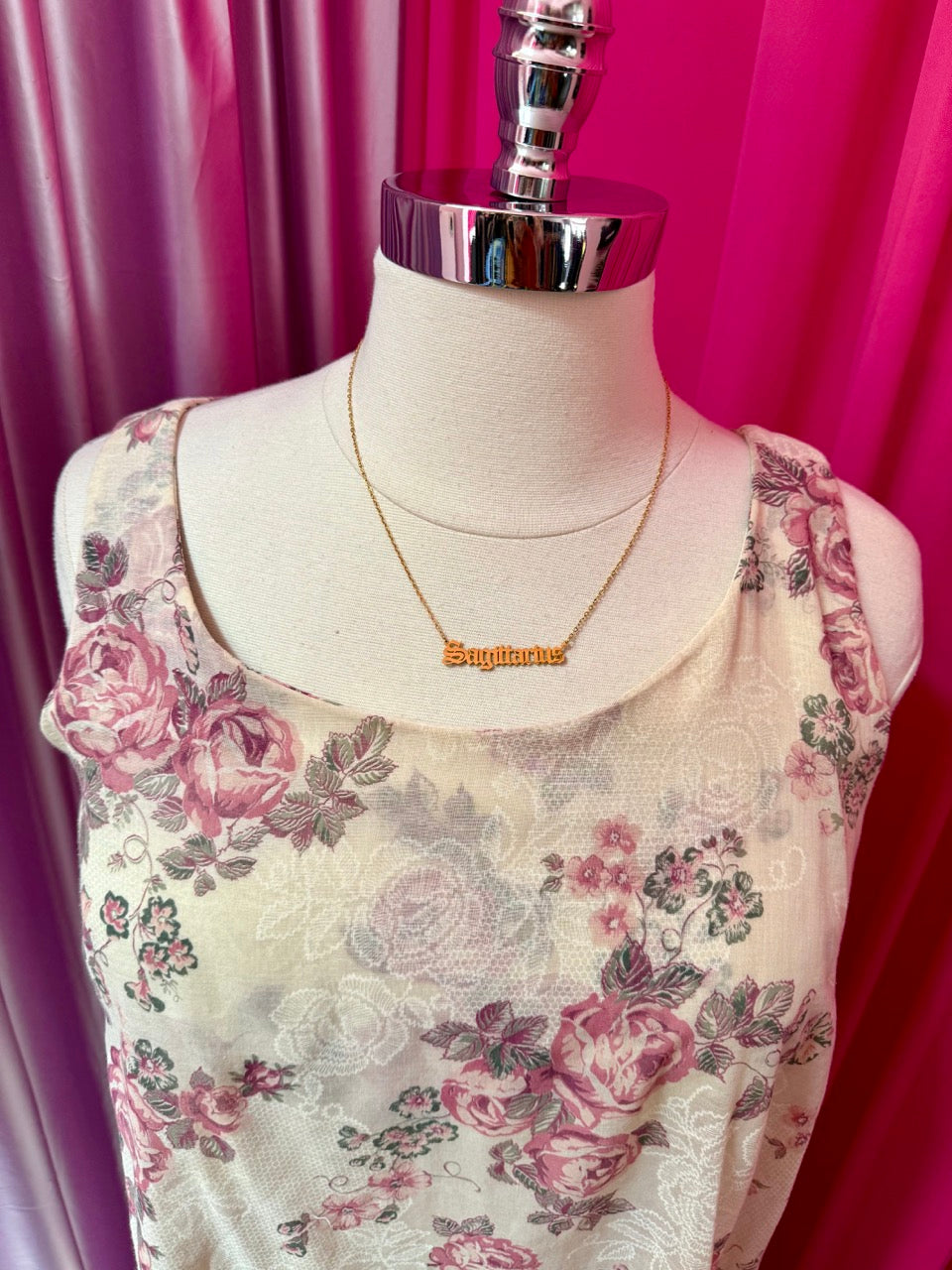 80s Rose Layered Handkerchief Dress