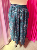 90s Pleats and Paisley Midi Skirt - 16