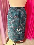 90s Pleats and Paisley Midi Skirt - 16