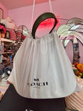 Coach Cazin Crescent Bag in Green Leather