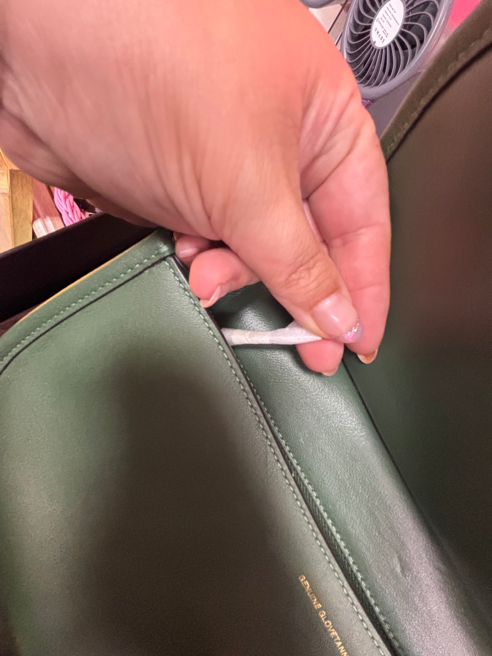 Coach Cazin Crescent Bag in Green Leather