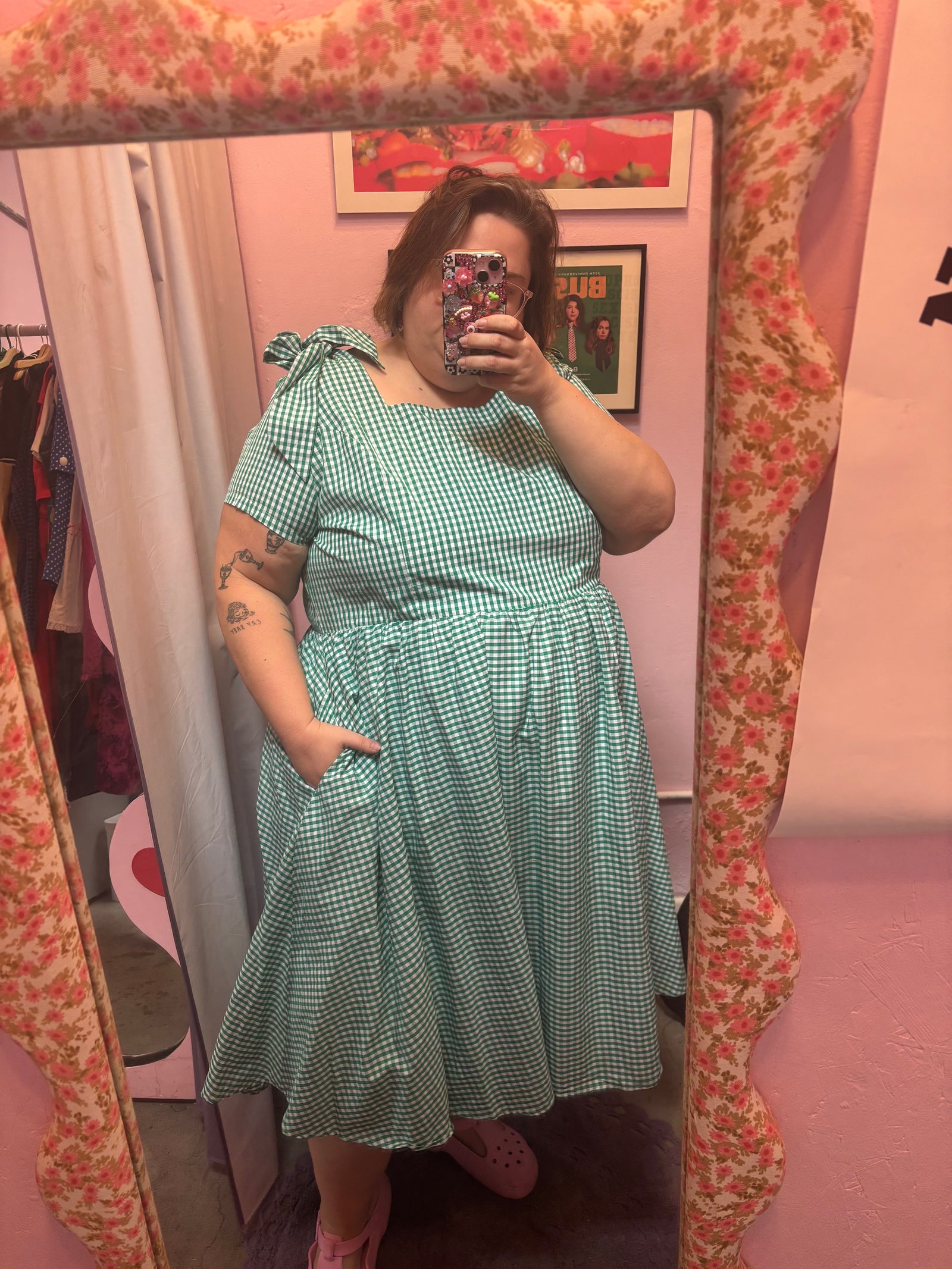 Ivy City Co Gingham Midi Dress