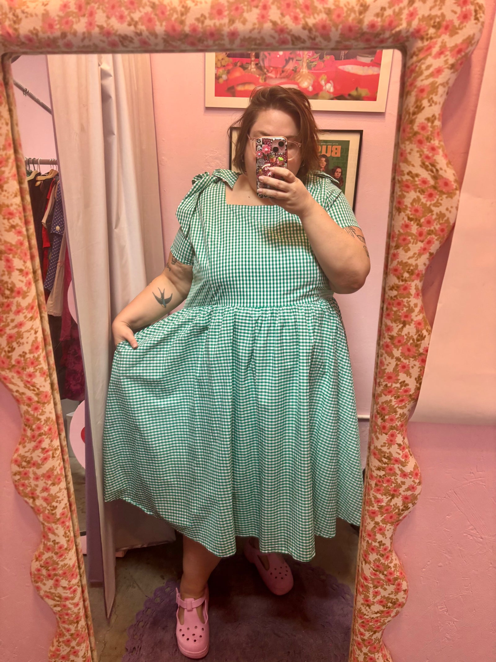 Ivy City Co Gingham Midi Dress