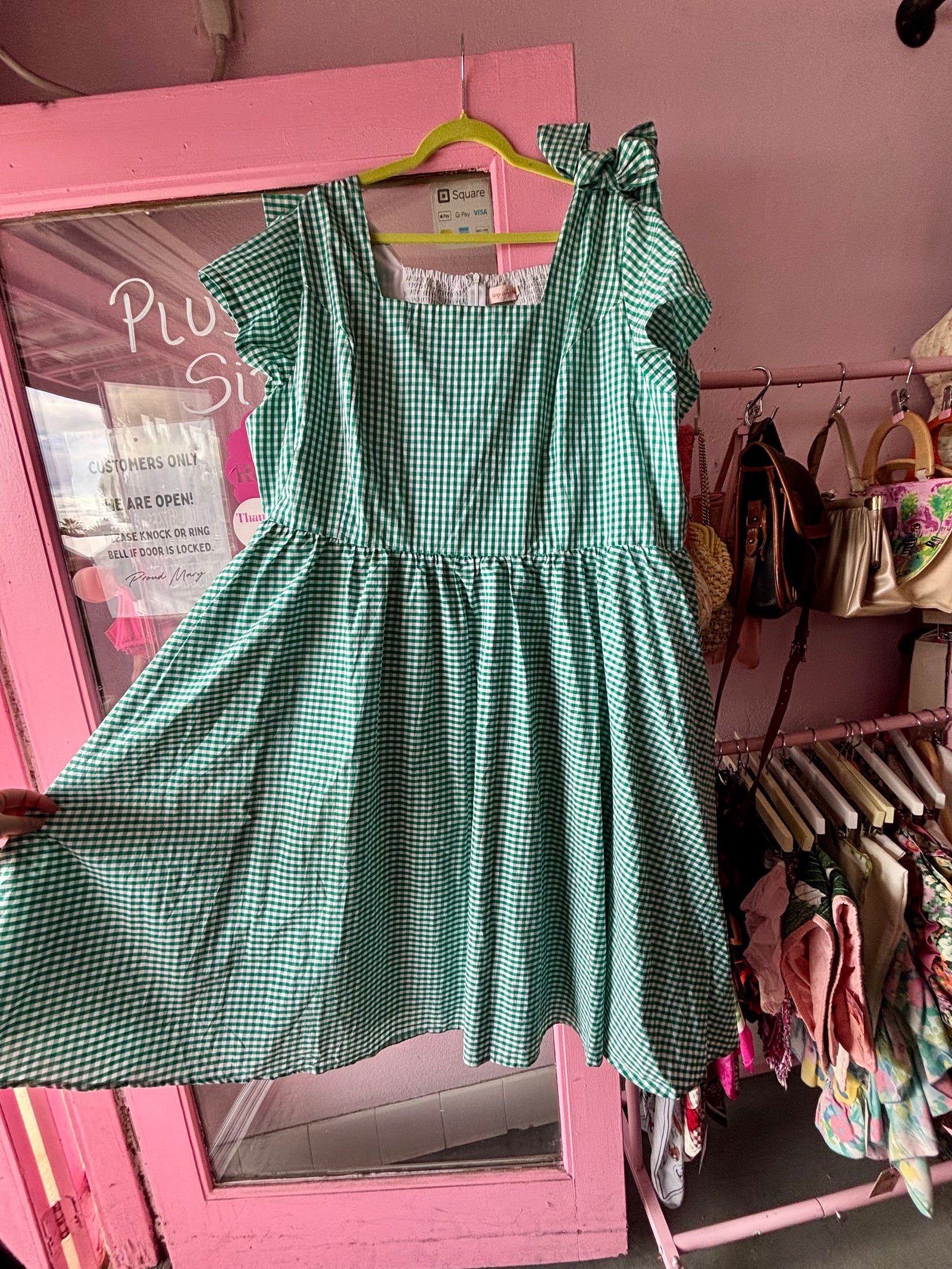 Ivy City Co Gingham Midi Dress