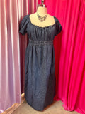 Romantic Cotton Denim Empire Dress - Size 3X