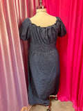 Romantic Cotton Denim Empire Dress - Size 3X