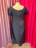 Romantic Cotton Denim Empire Dress - Size 3X