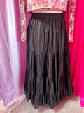 Black Tiered Witchy Maxi Skirt